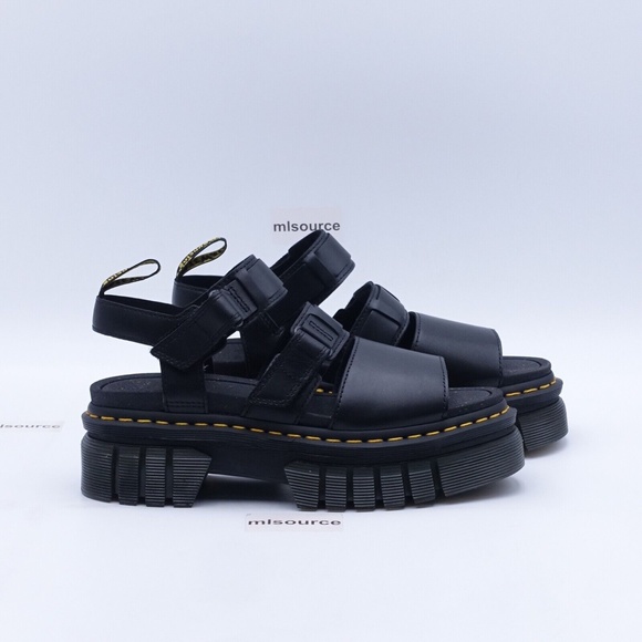 NEW Dr. Martens Ricki 3 Strap Platform Sandals 27405001 Black - Picture 2 of 9